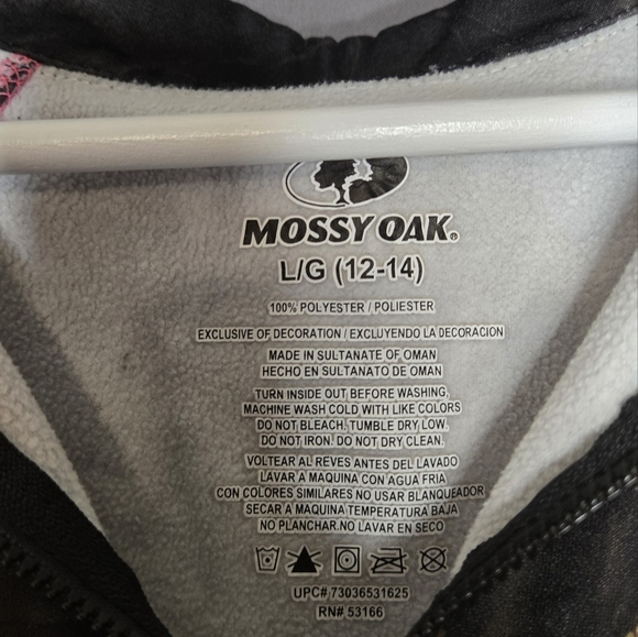 Realtree & Mossy Oak Women's Fleece Performance Camo 1/4 Zip Jacket Size Large - Picture 4 of 7